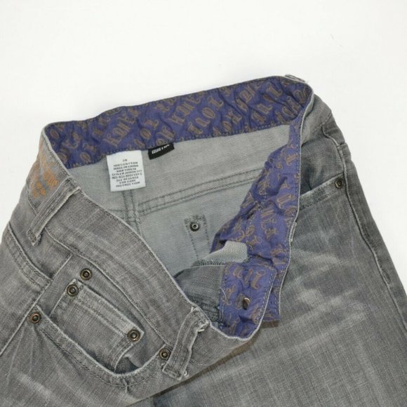 Faith Hope Love Mid Rise Boot Cut Gray Jeans - Picture 7 of 8